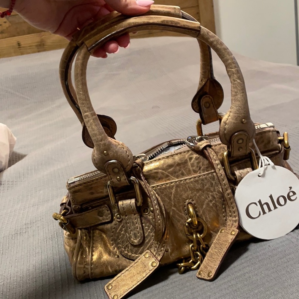 Chloé Metallic Bronze Handbag